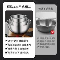 拜格（BAYCO） BG8309 304不锈钢盆 19.2cm 1200ml 单个装（单位：个)