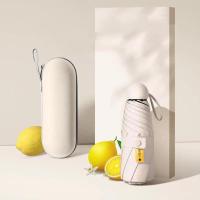 艾逸瑶选 YS-1841 晴悦系列钢骨玻纤五折胶囊伞 54cm*8K（单位：把）白色
