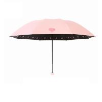 天堂伞 蜜桃图案三折晴雨伞 57cm*8骨（单位：把）颜色随机 新老包装随机发货