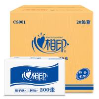 心相印（Mind Act Upon Mind） CS001 商务擦手纸 20包/箱 225*215mm 白色（单位：箱）