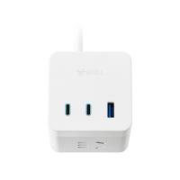 公牛（BULL） GNV-UU3653 65W PD苹果快充魔方插座 总控3位五孔+2Type-C+1USB 1.5米  (单位：个 )白色