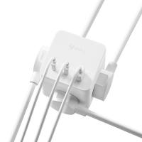 公牛（BULL） GNV-UU3653 65W PD苹果快充魔方插座 总控3位五孔+2Type-C+1USB 1.5米  (单位：个 )白色