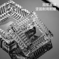 得力（deli）9580玻璃烟灰缸18cm*18cm  玻璃(单位：只)透明