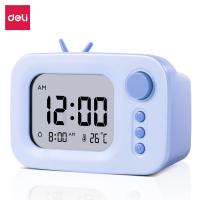 得力（deli） LE104 闹钟 潮萌款LCD（单位：台）蓝色