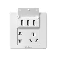 公牛（BULL） G07E536S 86型面板 五孔带三位3个USB 白色 (单位:个)