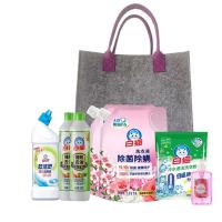 白猫 全能 清洁大师 八件套(单位：套) 洗衣液1.01kg*2/洗洁精1.01kg*2/洗衣粉508g*1/洁厕液500g*1/洗手液309g*1/毛毡手提袋