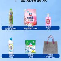 白猫 全能 清洁大师 八件套(单位：套) 洗衣液1.01kg*2/洗洁精1.01kg*2/洗衣粉508g*1/洁厕液500g*1/洗手液309g*1/毛毡手提袋