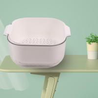 艾逸瑶选 CJ-21093 艾米丽双层沥水筛 25*25*12cm(单位:个)  新老包装随机