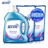 蓝月亮 薰衣草深层洁净护 洗衣液套装 1kg瓶+1kg袋*2 (单位：组) 蓝色