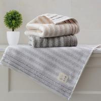 洁丽雅（grace） 慢生活系列 纯棉毛巾 两条装 74*34cm （单位：盒） 浅棕+浅灰