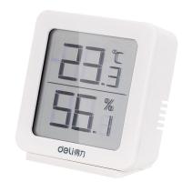 得力（deli） 8838 LCD电子室内温湿度计 60*60*20mm  (单位：个 )白色