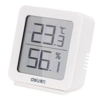 得力（deli） 8838 LCD电子室内温湿度计 60*60*20mm  (单位：个 )白色