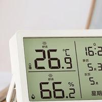得力（deli） LE502-WH 电子温湿度计 88*69*20mm  (单位：台 )白色