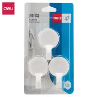 得力（deli） 19360 挂钩 3只/卡(单位：卡) 承重3kg 白色