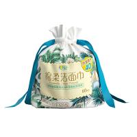 心相印（Mind Act Upon Mind） XCD060 棉柔系列60片装洗脸巾（卷式袋装） 20*20cm 白色（单位：袋）
