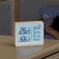 得力（deli） LE504-WH 电子温湿度计 88*69*20mm  (单位：台 )白色