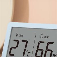 得力（deli） LE500-TQ 室内温湿度表 88*69*20mm  (单位：个 )蓝色