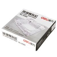 得力（deli） 9580 玻璃烟灰缸 18*18cm（单位：只）透明