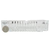 得力（deli） 9580 玻璃烟灰缸 18*18cm（单位：只）透明