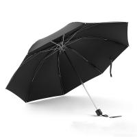 天堂 30965DLN 全遮光防晒加大三折晴雨伞 61cm*8K （单位：把） 黑色