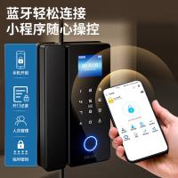 得力（deli） AL100 智能玻璃门指纹密码锁 158mm*94mm*60mm 黑色 (单位:台)