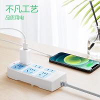 公牛（BULL） GN-102 插线板 无开关6位(3位五孔+3位两孔) 1.8米 (单位：个 )白色