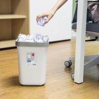 得力（deli） 18821 垃圾桶 12L（单位：只）浅灰