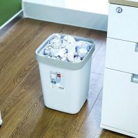 得力（deli） 18821 垃圾桶 12L（单位：只）浅灰