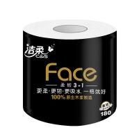 洁柔（C&S） JJ095-11 有芯 黑Face 加厚 4层 180克*10卷 卫生纸 （单位：提）