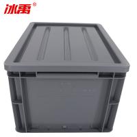 冰禹  EU箱加厚 零件盒 EU箱加厚塑料物流箱 欧标汽配周转箱收纳整理储物箱零件盒 600×400×330 （单位:个） 灰色