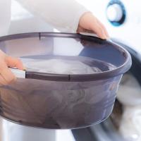 茶花（CHAHUA） 03421K 洗脸盆 38cm 带把手 （单位：个） 暖灰/蓝灰颜色随机