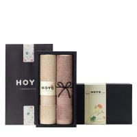 厚祐（HOYO） 7150 臻品长绒棉毛巾2件套礼盒 毛巾33*72cm*2(单位：套) 浅咖+深咖