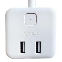 公牛（BULL） GNV-UUB122 小魔方USB延长线插座 1.5m 吸塑 新国标 带电源适配器(单位：个) 白色