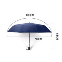 斯弥儿SMR-03YS黑胶三折晴雨伞65*97cm*8K（单位：把）藏青色