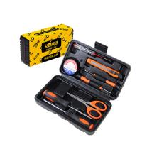 艾逸瑶选 GJ-8001-9 金刚9件精品家用工具套装 220mm*130mm*60mm(单位：套) 工具箱*1+美工刀*1+螺丝刀*2+电笔*1+精密螺丝刀*2+剪刀*1+绝缘胶布*1 新老包装随机发货