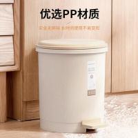 茶花（CHAHUA） 1501 脚踏式带盖垃圾桶 9.6L(单位：个) 棕彩