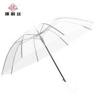 璞莉丝 PLSS041 小清新长柄透明雨伞 94cm*8k（单位：把）颜色随机