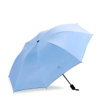 璞莉丝 PLSYS0458 黑胶三折UV晴雨伞 96cm*8k（单位：把）颜色随机
