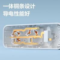 得力（deli）LX223S PE袋装大功率插座 1组+16A插孔 1.8米 （单位：个）白色
