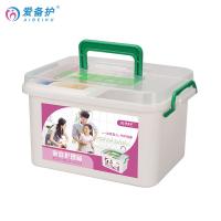 爱备护 ABH-J001M 家庭防疫药箱 26*18*15cm39件套 透明色（单位：套）新老包装内容物随机发货 医用外科口罩*10副、酒精消毒喷雾*1瓶、酒精湿巾*1包、酒精棉球*1瓶、免洗手消毒凝胶*1支、碘伏消毒液（棉棒）*10支、防
