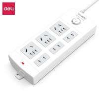得力（deli） 18210 插排 3+3总控 5米（单位：个）白色