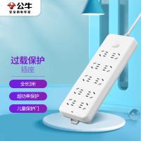 公牛（BULL） GN-218 过载保护插座 插排 3m 白色（单位：个）新老款式随机发货