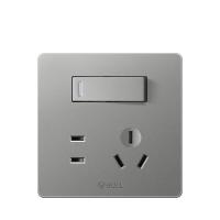 公牛（BULL） G12E334S 暗装开关面板二三极+双控开关插座 10A/16A （单位：个）星空灰