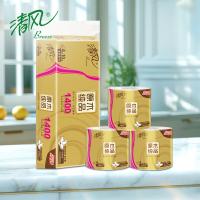清风原木金装4层加厚140克*10卷有芯卷纸B22AFJ3（单位：提）