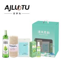 爱萝兔 ALT-XYL04 清风夏韵防蚊清凉套组 四件套 混色（单位：套）亲肤棉毛巾34*72CM+海氏海诺金银花花露水195ML+艾草蚊不叮100ML+驱蚊冰袖 （均码）