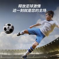 得力（deli） F1205 PVC机缝足球 4号(单位：个) 直径19cm 黑+白