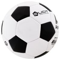 得力（deli） F1205 PVC机缝足球 4号(单位：个) 直径19cm 黑+白