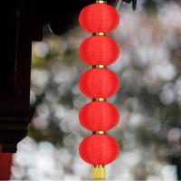 墨斗鱼 0468 灯笼 8寸5连串 （单位：串） 大红