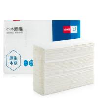 得力（deli） CC1200-01 臻韧擦手纸1层200抽（单位：包）白