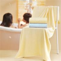 红秀世纺 SF2403-D002 素色绘梦面浴三件套 面巾30*70cm*2+浴巾60*120cm (单位: 套)蓝色+黄色